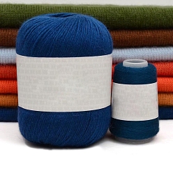 Морской Синий Кашемир ручной работы 3 делится пряжей, для одежды шарфы свитера шали шапки, Marine Blue, 75г/моток