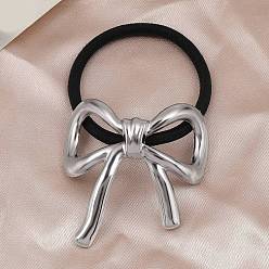 Платина Веревка из сплава волос, металлические резинки для волос, для женщин девушек, бантом, платина, 50 мм