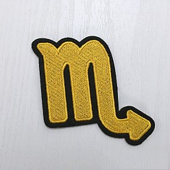 Scorpio Computerized Embroidery Cloth Iron on/Sew on Patches, Costume Accessories, Appliques, Constellation, Scorpio, 74x80mm