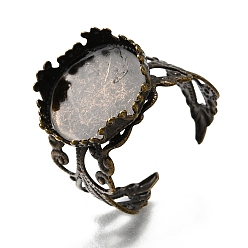 Античная Бронза Манжеты латунные филигранные кольца, баз площадку кольцо, без никеля , античная бронза, 18 мм, лоток : 15 мм