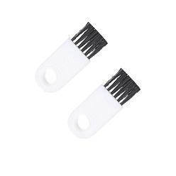 White Mini Plastic Cleaning Brushes, for Diamond Painting, Computer Keyboard, White & Black, 50x20x5mm