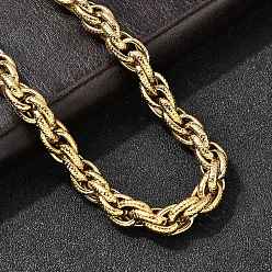 Настоящее золото 22K 304 ожерелья-цепочки из нержавеющей стали для женщин, вакуумное покрытие pvd, реальный 22 k позолоченный, 23.82 дюйм (60.5 см)