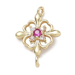Real 14K Gold Plated Brass Rhinestone Pendants, Flower Charms, Real 14K Gold Plated, 14x19.5x3mm