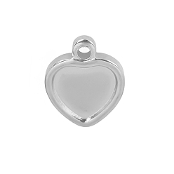 Нержавеющая Сталь Цвет 304 прелести нержавеющей стали, шарма сердца, цвет нержавеющей стали, 13x10 мм
