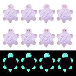 Сливовый 12 шт. светящиеся смоляные кабошоны, для изготовления ювелирных изделий, светится в темноте, черепахи, слива, 31.5x26.5x10.5 мм