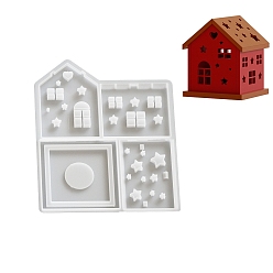 Звезда Силиконовые формы для рождественского домика, формы для свечей, формы для литья гипсовой смолы, белые, звезда, 247x202x10 мм