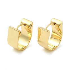 Настоящее золото 18K Латунные серьги обруча, долговечный, без кадмия и без свинца, реальный 18 k позолоченный, 15x14x7 мм