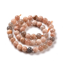Sunstone Round Natural Sunstone Beads Strands, 10mm, Hole: 1mm, about 38pcs/strand, 15.4 inch