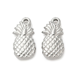 Ананас 304 подвески из нержавеющей стали, анти-тускнение, ананас, 18x9x3 мм, отверстие : 1.5 мм