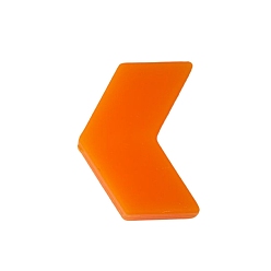 Темно-Оранжевый Бусины из пищевого силикона со стрелками, темно-оранжевый, 20x10 мм