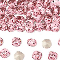 70020 Light Rose Фантазийные кристаллы preciosa® maxima, чешский хрусталь, 435 36 132 подушка квадратная, срыв твердой мозговой оболочки, 70020 светло-розовый, 10x10 мм
