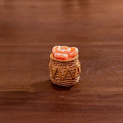 Оранжево-Красный Миниатюрные украшения из смолы, аксессуары для домашнего кукольного домика с микро-ландшафтом, притворяясь опорными украшениями, хурма, оранжево-красный, 20x24 мм