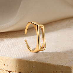 Letter D Регулируемые открытые манжеты из сплава, реальный 18 k позолоченный, Буква D, внутренний диаметр: регулируемый