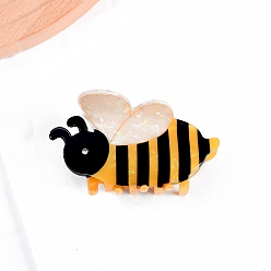 Золотистый Заколки для волос из пвх, аксессуары для волос для женщин и девочек, пчела, золотые, 84 мм