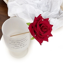 Красный Тканевые палочки для волос, аксессуары для волос из сплава для женщин и девочек, цветок, красные, 185x72 мм