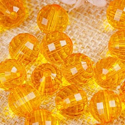 Золотистый Прозрачные акриловые бусины, круглые, золотые, 20 мм, о 110 шт / 500 г.