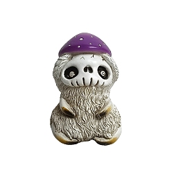 Индиго Фигурка из смолы с грибом и черепом, украшение сада на открытом воздухе, украшения из смолы, индиговые, 47x60x90 мм