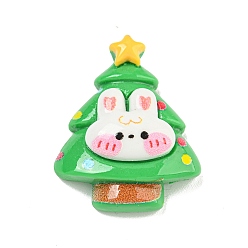 Кролик Рождественские животные декодируют кабошоны, рождественская елка кролика, 28.5x23x9 мм