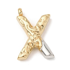 Letter X 304 подвески из нержавеющей стали, письмена, ионное покрытие (ip), Письмо X, 21.5x14.5x4.5 мм, отверстие : 2.5 мм