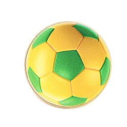Football Спортивные эмалированные значки, Застежки для значков из золотого сплава для рюкзаков и одежды, золотые, футбол, 25.35 мм