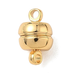 Настоящее золото 18K Дисковые латунные магнитные застежки, с петлями, без никеля , реальный 18 k позолоченный, 12x7 мм, отверстие : 1.6 мм