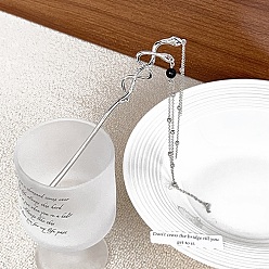 Серебро Легированные Палочки для Волос, аксессуары для волос для женщин и девочек, серебряные, 172 мм