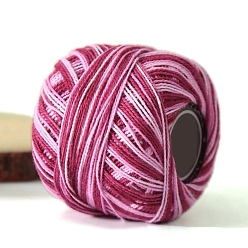 Бледно-фиолетовый Красный Хлопчатобумажная пряжа секционного крашения, для одежды шарфы свитера шали шапки, бледно-фиолетовый красный, 20г/моток