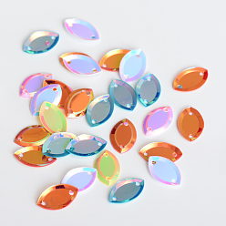 (52) Непрозрачная лаванда Украшения аксессуары диск пластик блестка ссылки, блестки бисер, лошадиный глаз , разноцветные, 12x7x0.5 мм, Отверстие : 1 мм , около 8000 шт / 500 г