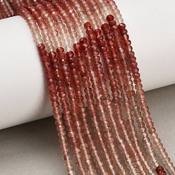 Feldspar Gradient Color Natural Feldspar Beads Strands, Rondelle, Faceted, 3x2mm, Hole: 0.5mm, about 145pcs/strand, 12.99''(33cm)
