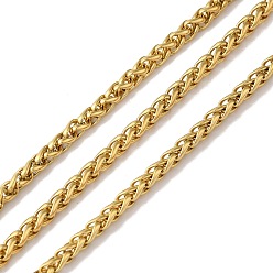 Золотой Ионное покрытие (ip) 304 звенья цепи из нержавеющей стали, несварные, с катушкой, килевая цепь, золотые, 2.5 мм