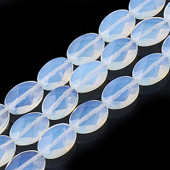 Opalite Perles opalite brins, facette, ovale, 18~18.5x13~13.5x5mm, Trou: 1mm, Environ 22 pcs/chapelet, 15.7 pouce
