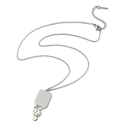 Нержавеющая Сталь Цвет 304 подвески в виде спортивных ракеток из нержавеющей стали, без кадмия, без никеля и без свинца, не тускнеет, цвет нержавеющей стали, 18.11 дюйм (46 см)