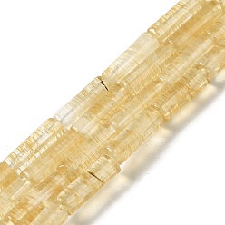 Other Watermelon Stone Glass Synthetic Watermelon Stone Glass Beads Strands, Column, 13.5~14x4~4.5mm, Hole: 1.2mm, about 28pcs/strand, 15.16''(38.5cm)