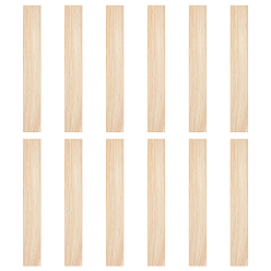 пшеница Необработанные сосновые прямоугольные срезы, деревянные детали для декоративных поделок, цвет пшеницы, 300x40x6 мм, 10 шт / комплект