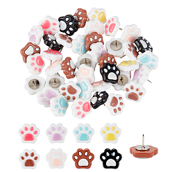 (52) Непрозрачная лаванда 40 шт 8 цвета смоляные отпечатки лап чертежные кнопки, с железными контактами, для фото стены, карты, доска объявлений или пробковые доски, разноцветные, 16 мм, 5 шт / цвет