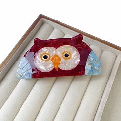 Темно-Красный Пластиковые зажимы когтя волос, форма кошки, темно-красный, 86x37 мм