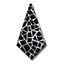 Черный Большие акриловые подвески с принтом воздушного змея, чёрные, 65x32x2 мм, отверстие : 1.5 мм