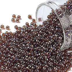 (177) Transparent AB Smoky Topaz Тохо 11/0 круглые бусины, японский бисер, (177) прозрачный аб дымчатый топаз, 2.2 мм, отверстие : 0.8 мм, Около 50000 шт / фунт