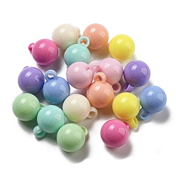 (52) Непрозрачная лаванда УФ-покрытие акриловыми подвесками, радужный, круглые, разноцветные, 21x16 мм, отверстие : 3.5 мм, Около 200 шт / 500 г