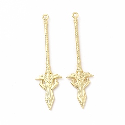 Золотой Стойки обшивки сплава большие кулоны, без кадмия, без никеля и без свинца, вооружение, золотые, 70x19x3 мм, отверстие : 2 мм