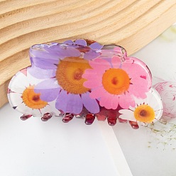 Средняя Орхидея Заколки для волос из пвх, цветок, средне орхидеи, 83x45 мм