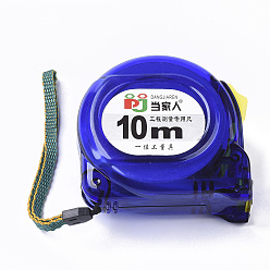 Blue Self-Locking Iron Tape Measures, Measure Tool, with Plastic, Blue, 10m(32feet), 86x90x45mm