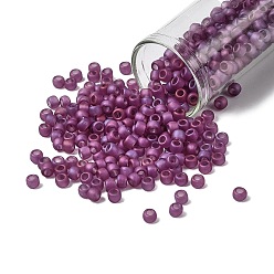(625F) Raspberry Matte Luster Тохо 6/0 круглые бусины, японский бисер, (625 f) малиновый матовый блеск, 4 мм, отверстие : 1.5 мм, Около 168 шт / 10 г