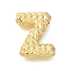 Letter Z Стойки покрытие, Латунные подвески, без кадмия и без свинца, подвески с буквой az~z, Письмо Z, 21.5x18x6 мм, отверстие : 2.5x3 мм