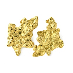 Others 304 Stainless Steel Stud Earrings for Women, 38x26.5mm