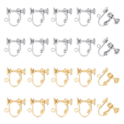 (52) Непрозрачная лаванда 20 шт. 2 цвета 316 фурнитура для сережек-клипс из хирургической нержавеющей стали, разноцветные, 15x17x5.5 мм, 10 шт / цвет