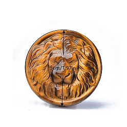 Лев Резные фигурки исцеления из натурального лабрадорита, Украшения из камня с энергией Рейки, лев, 50 мм