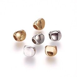 Mixed Color Brass Beads, Twisted, Mixed Color, 4.5x4x4.5mm, Hole: 2mm