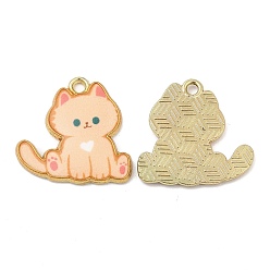 Белый Навахо Подвески из эмали и сплава, без кадмия, без никеля и без свинца, золотые, кошачье очарование, навахо белый, 19.5x19.5x1.5 мм, отверстие : 1.8 мм