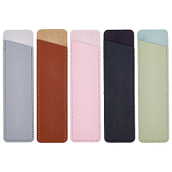 (52) Непрозрачная лаванда 5 шт. 5 цветной чехол для ручки из искусственной кожи, Офисные и школьные принадлежности, разноцветные, 16.4x4.4x0.3 см, 1 шт / цвет